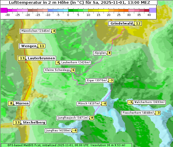 Temperatur, 1. 11. 2025