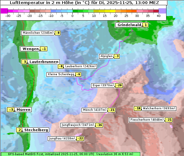 Temperatur, 25. 11. 2025