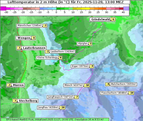 Temperatur, 28. 11. 2025