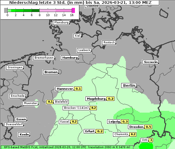 Niederschlag, 21. 3. 2026