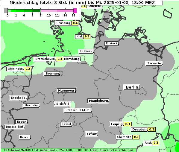 Niederschlag, 8. 1. 2025