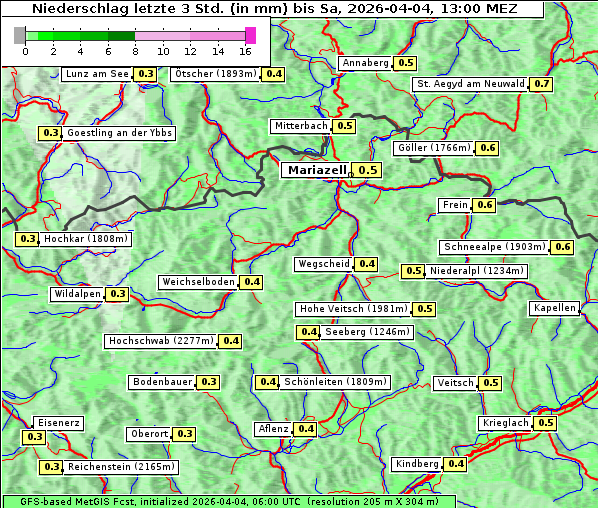 Niederschlag, 4. 4. 2026