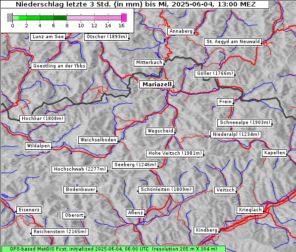 Niederschlag, 4. 6. 2025