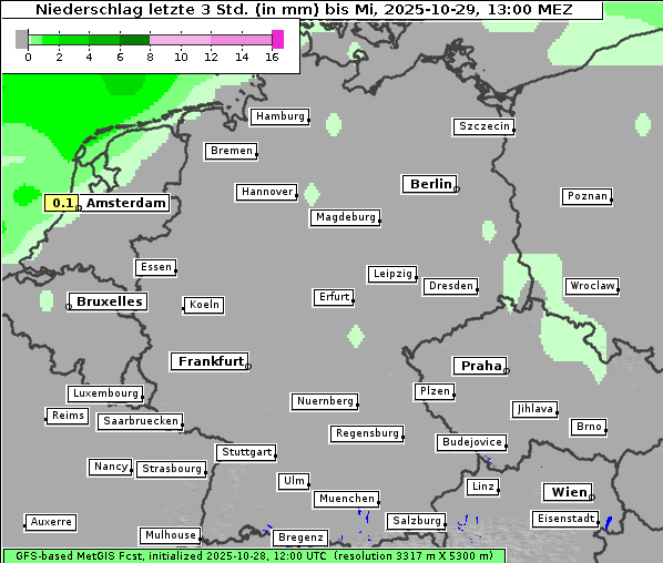 Niederschlag, 29. 10. 2025