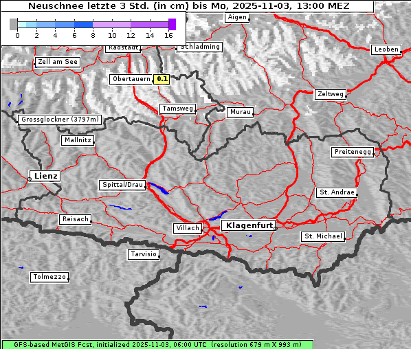 Neuschnee, 3. 11. 2025