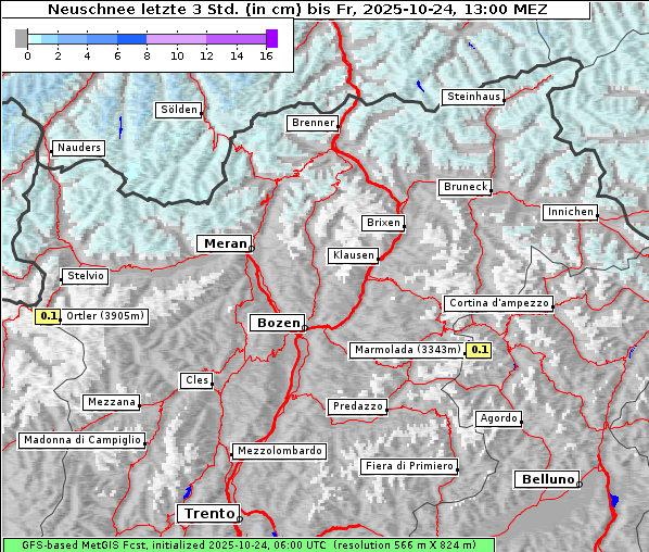 Neuschnee, 24. 10. 2025