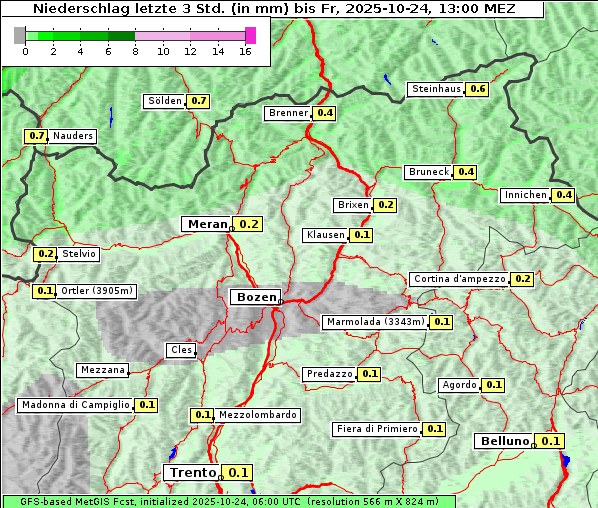 Niederschlag, 24. 10. 2025