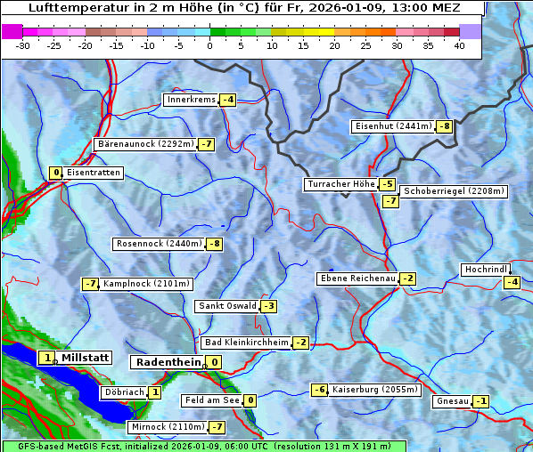 Temperatur, 9. 1. 2026