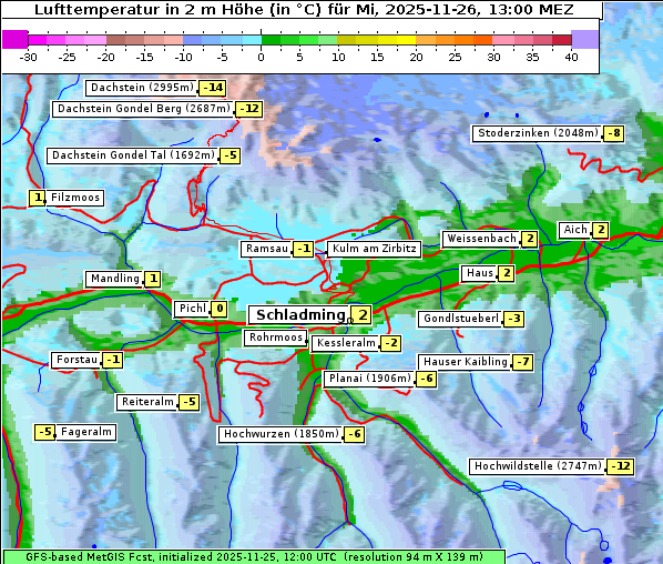 Temperatur, 26. 11. 2025