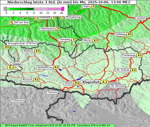 Niederschlag, 6. 10. 2025
