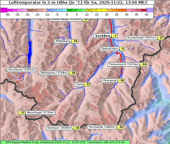 Temperatur, 22. 11. 2025