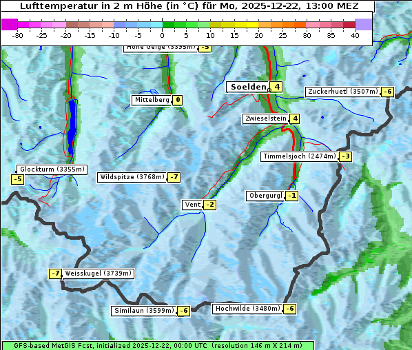 Temperatur, 22. 12. 2025