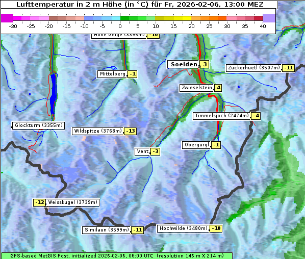 Temperatur, 6. 2. 2026