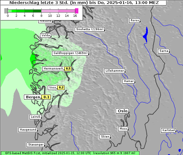 Niederschlag, 16. 1. 2025