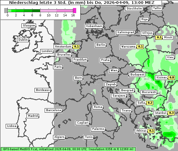 Niederschlag, 9. 4. 2026