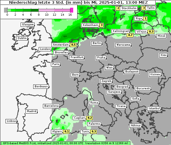 Niederschlag, 1. 1. 2025