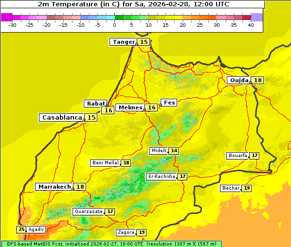 Temperatur, 28. 2. 2026