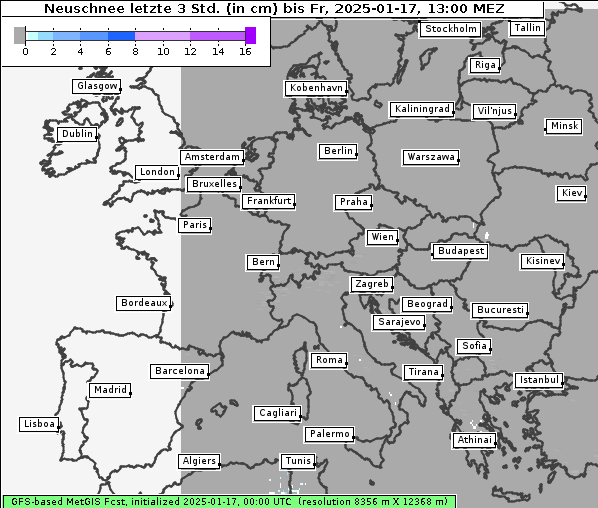 Neuschnee, 17. 1. 2025