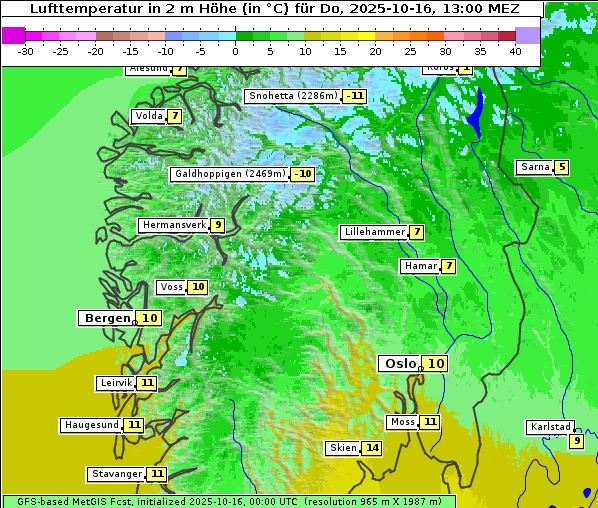 Temperatur, 16. 10. 2025