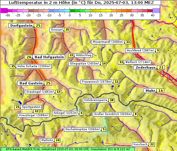 Temperatur, 3. 7. 2025
