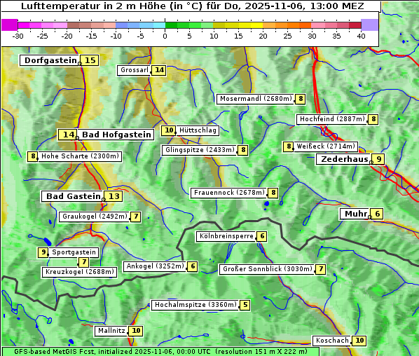 Temperatur, 6. 11. 2025