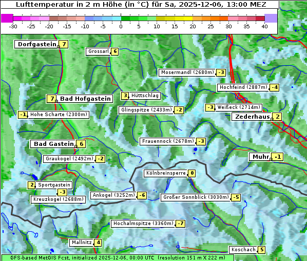 Temperatur, 6. 12. 2025