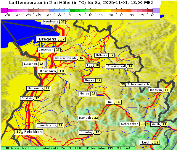 Temperatur, 1. 11. 2025