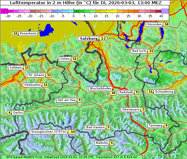 Temperatur, 3. 3. 2026