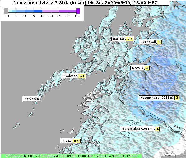 Neuschnee, 16. 3. 2025