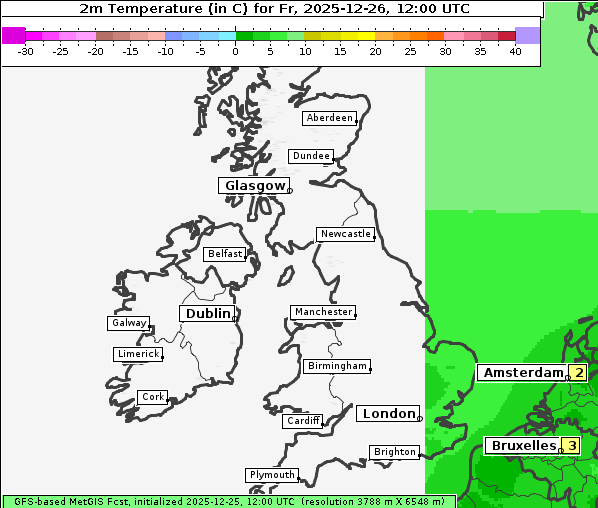 Temperatur, 26. 12. 2025