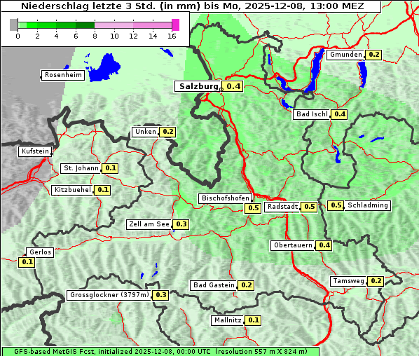 Niederschlag, 8. 12. 2025