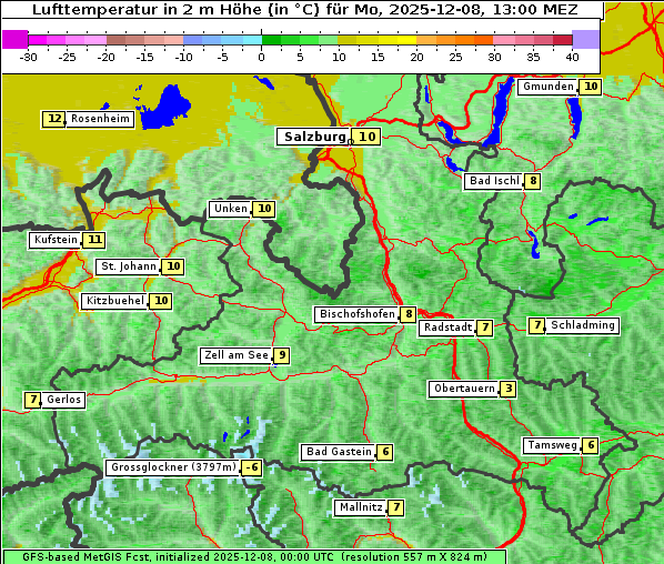 Temperatur, 8. 12. 2025