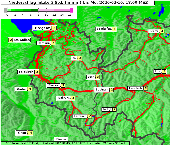 Niederschlag, 16. 2. 2026