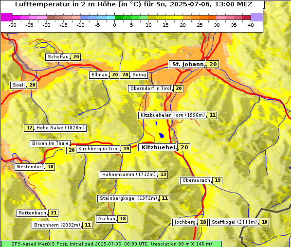 Temperatur, 6. 7. 2025