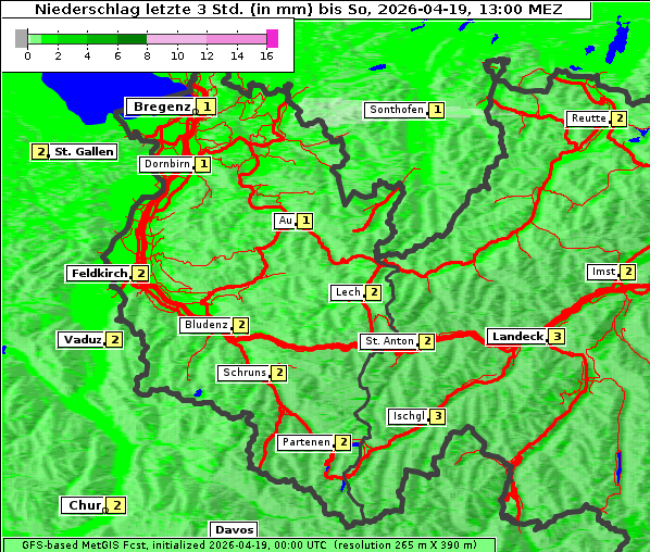 Niederschlag, 19. 4. 2026