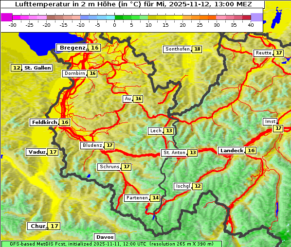 Temperatur, 12. 11. 2025