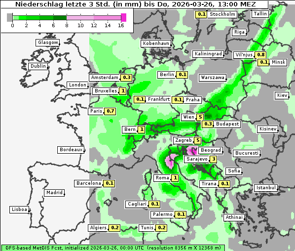 Niederschlag, 26. 3. 2026