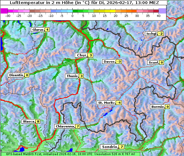 Temperatur, 17. 2. 2026