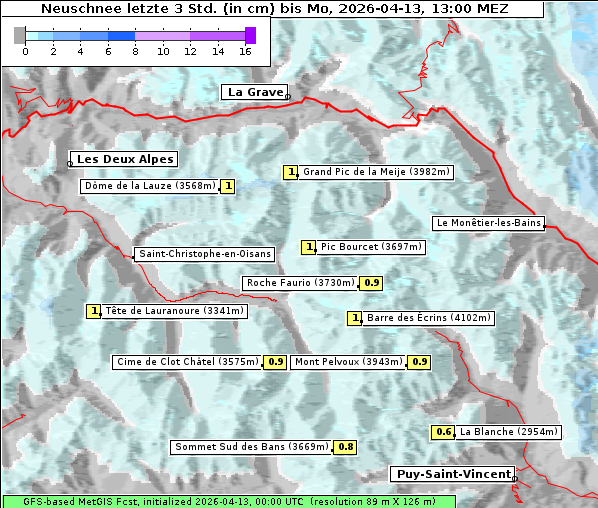 Neuschnee, 13. 4. 2026