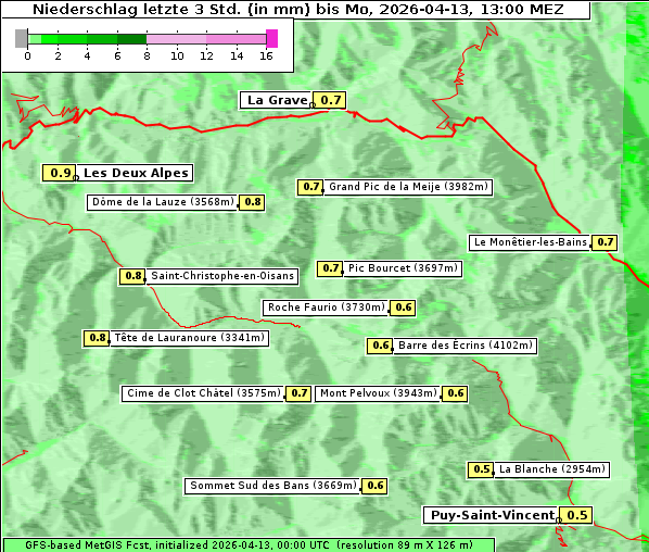 Niederschlag, 13. 4. 2026