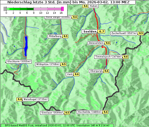 Niederschlag, 2. 3. 2026