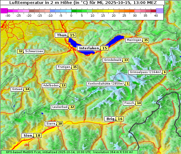 Temperatur, 15. 10. 2025