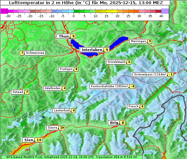 Temperatur, 15. 12. 2025