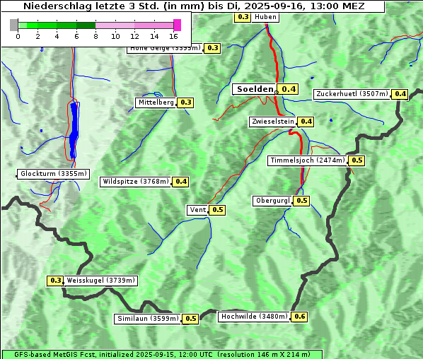 Niederschlag, 16. 9. 2025