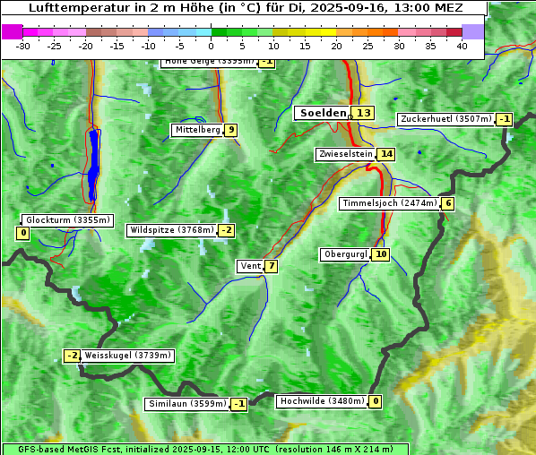 Temperatur, 16. 9. 2025