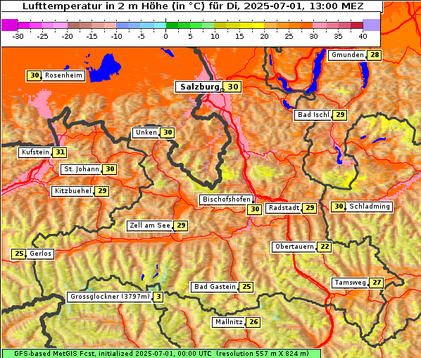 Temperatur, 1. 7. 2025