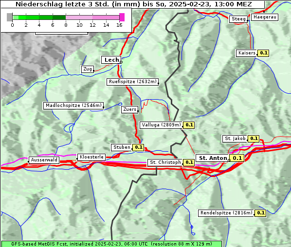 Niederschlag, 23. 2. 2025