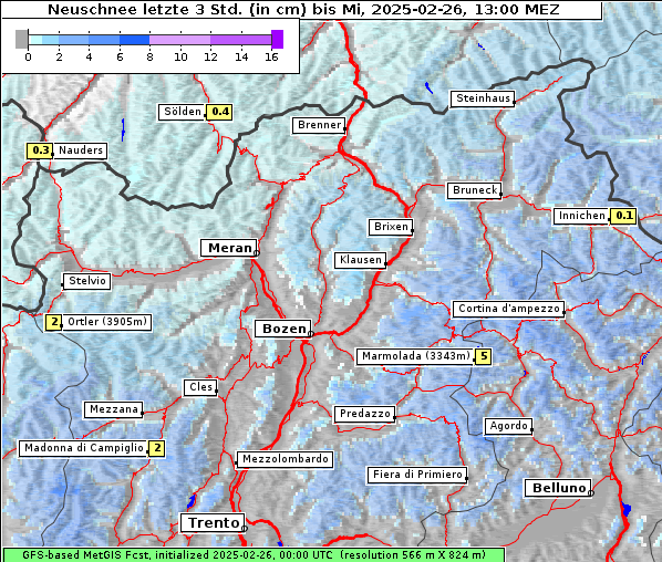 Neuschnee, 26. 2. 2025