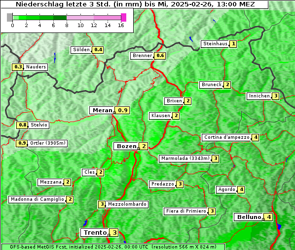 Niederschlag, 26. 2. 2025