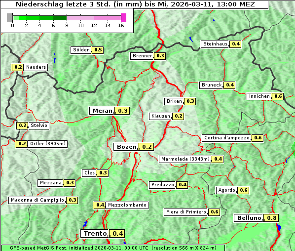Niederschlag, 11. 3. 2026